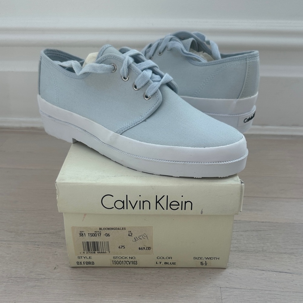 Calvin Klein Light Blue Canvas Sneakers